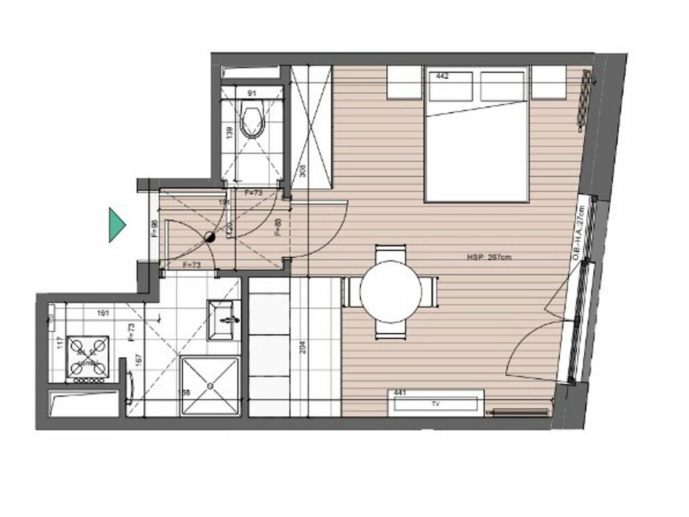 Studio for rent in Schaarbeek